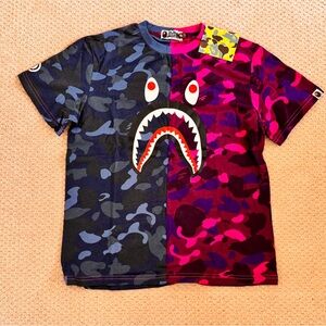 Bape Colorful Camouflage Graphic T-Shirt